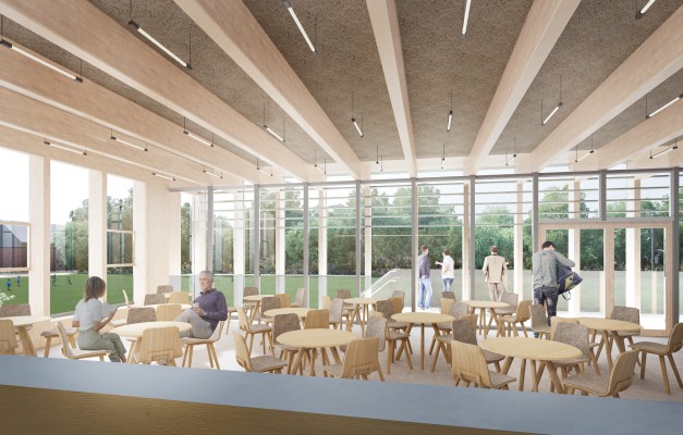 renderafbeelding toekomstige cafetaria