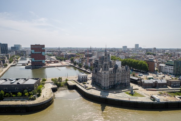 Luchtbeeld Loodswezensite 2025 voor de werken ©Skyvision