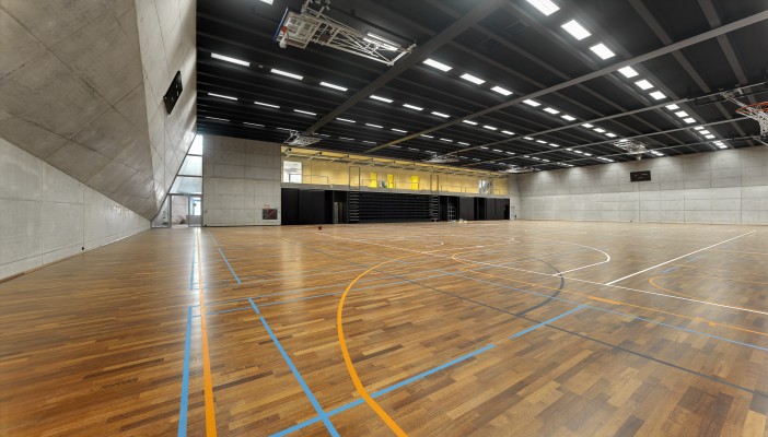 Een sportzaal in het Stedelijk Lyceum Topsport 
