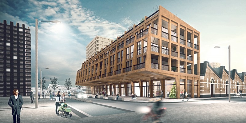 Toekomstbeeld Montevideo-pakhuizen © M2 Architecten