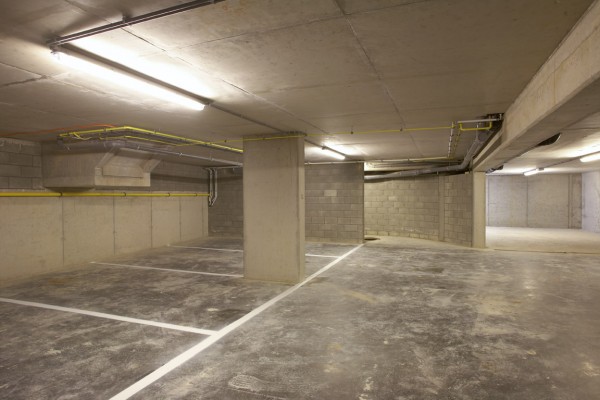 De ondergrondse parkeergarage van het project Korte Schipperskapelstraat 5-17 - Vingerlingstraat 22-24