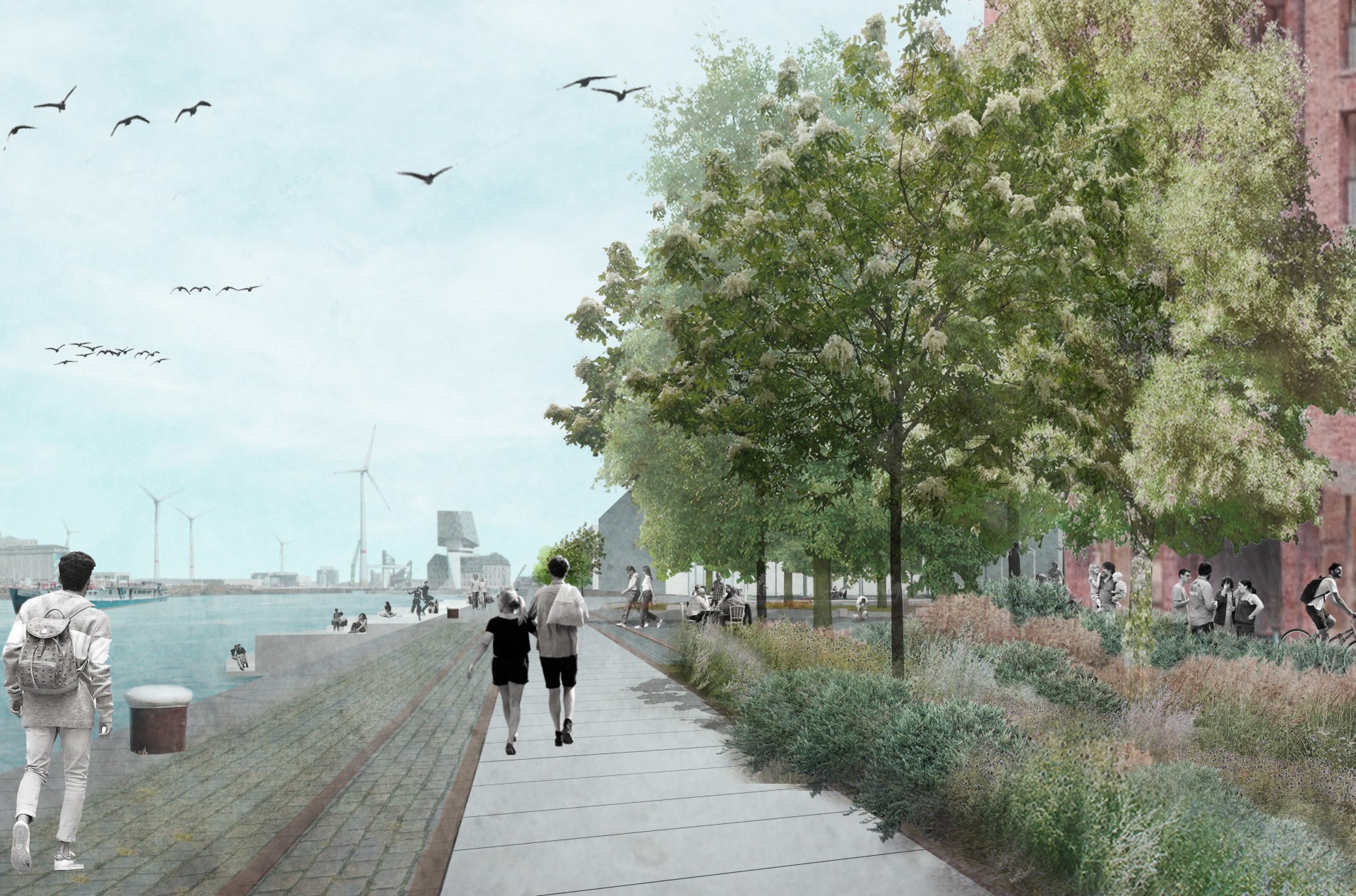 voorontwerp New Yorkkaai © PTArchitecten - Sweco