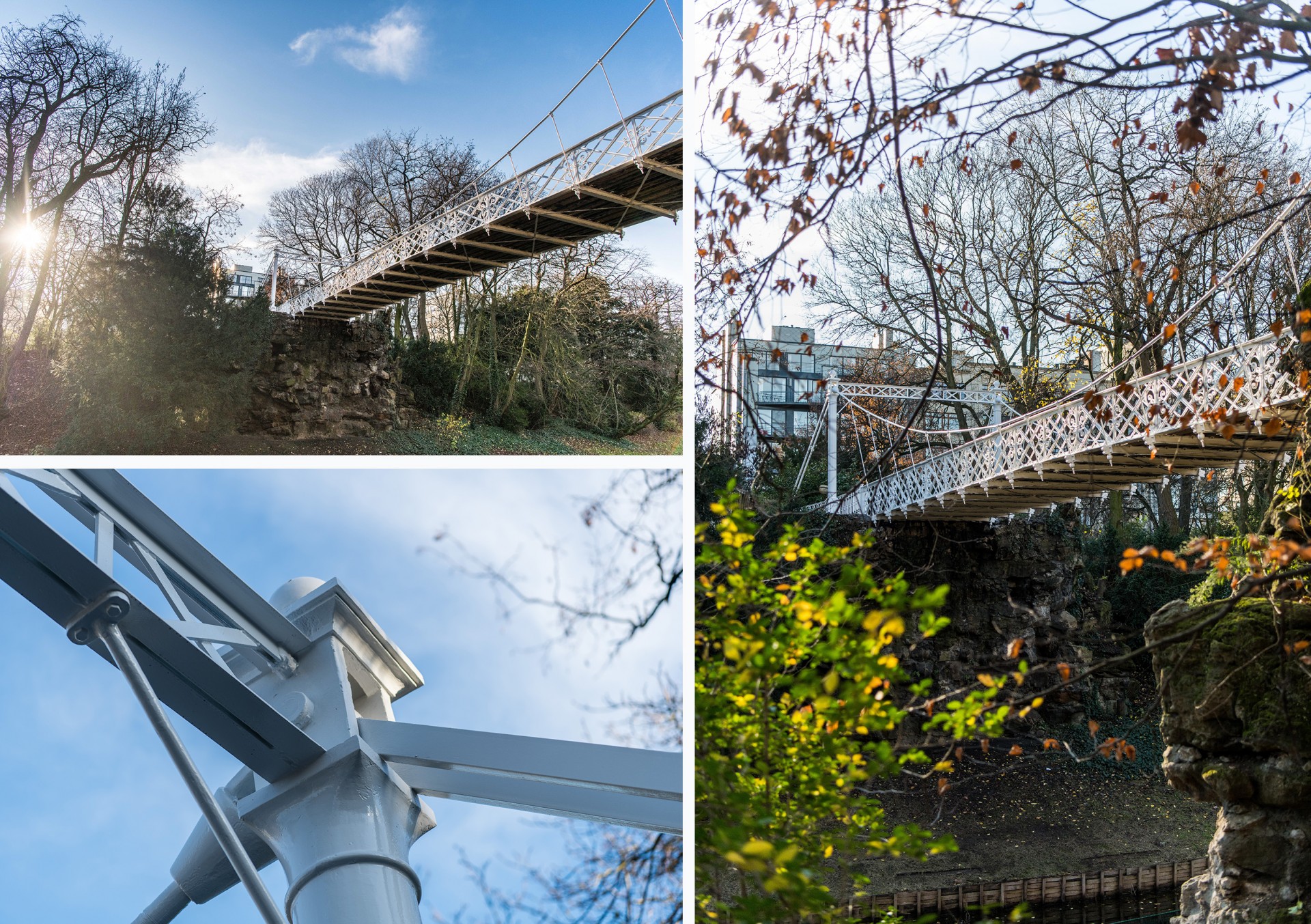 De volledige constructie werd gezandstraald en voorzien van een anticorrosie-laag en 3 verflagen.