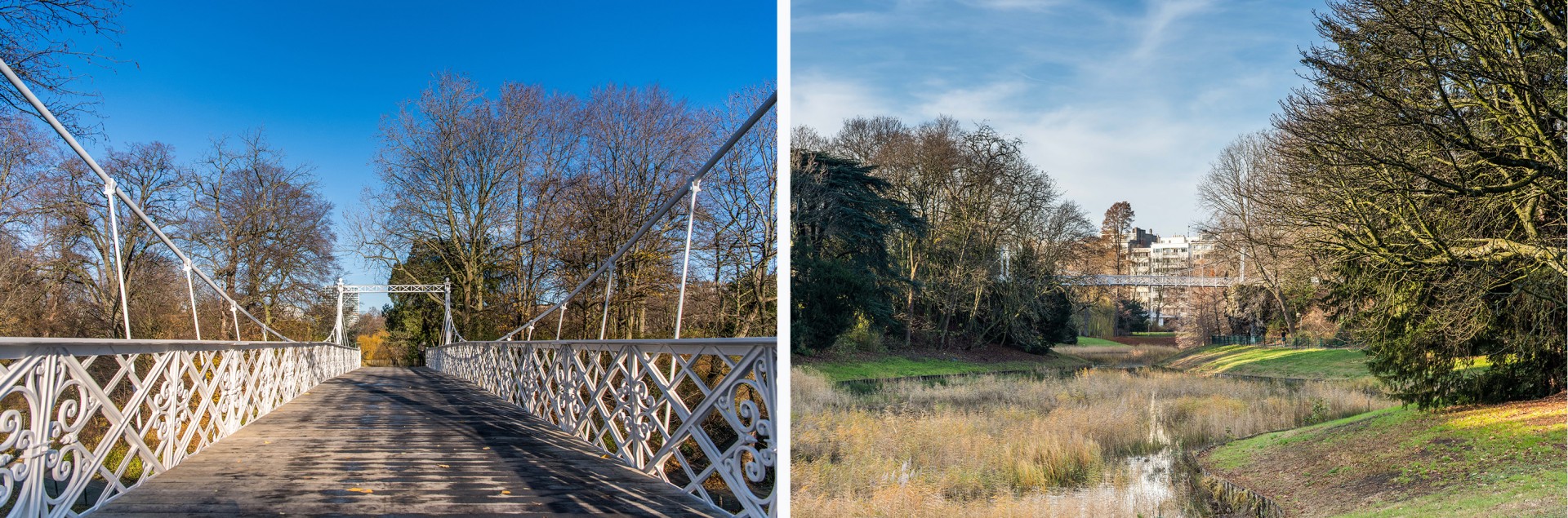 Het houten brugdek van de historische brug werd volledig vernieuwd.