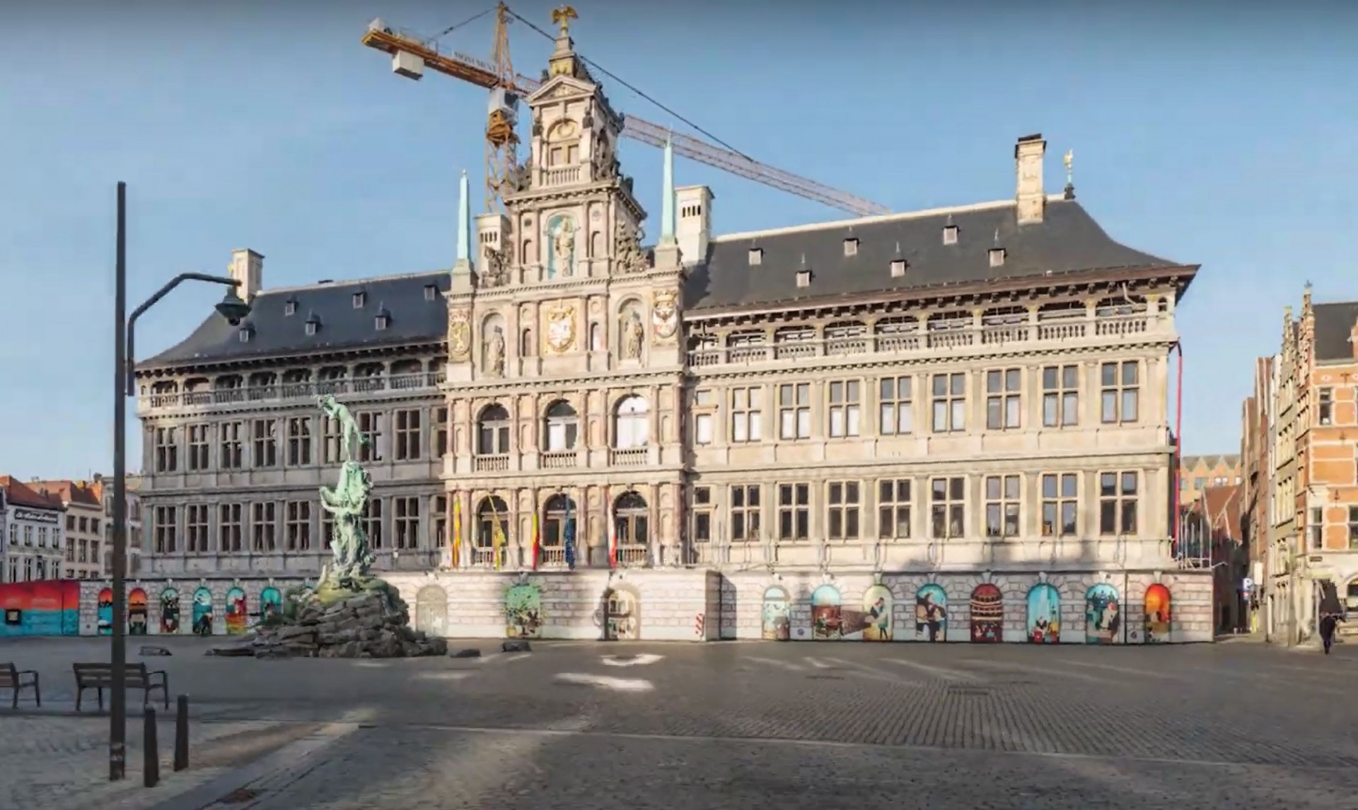 Het 16de-eeuwse stadhuis aan de Grote Markt in Antwerpen.