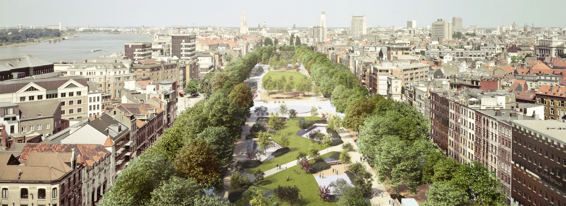 Toekomstbeeld park Gedempte Zuiderdokken