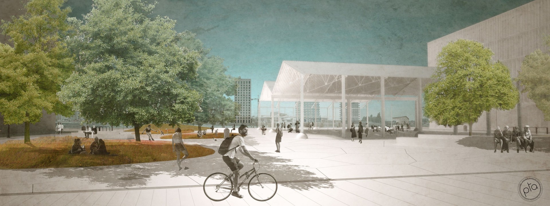 Schengenplein tot aan het water  ©PTArchitecten-Sweco