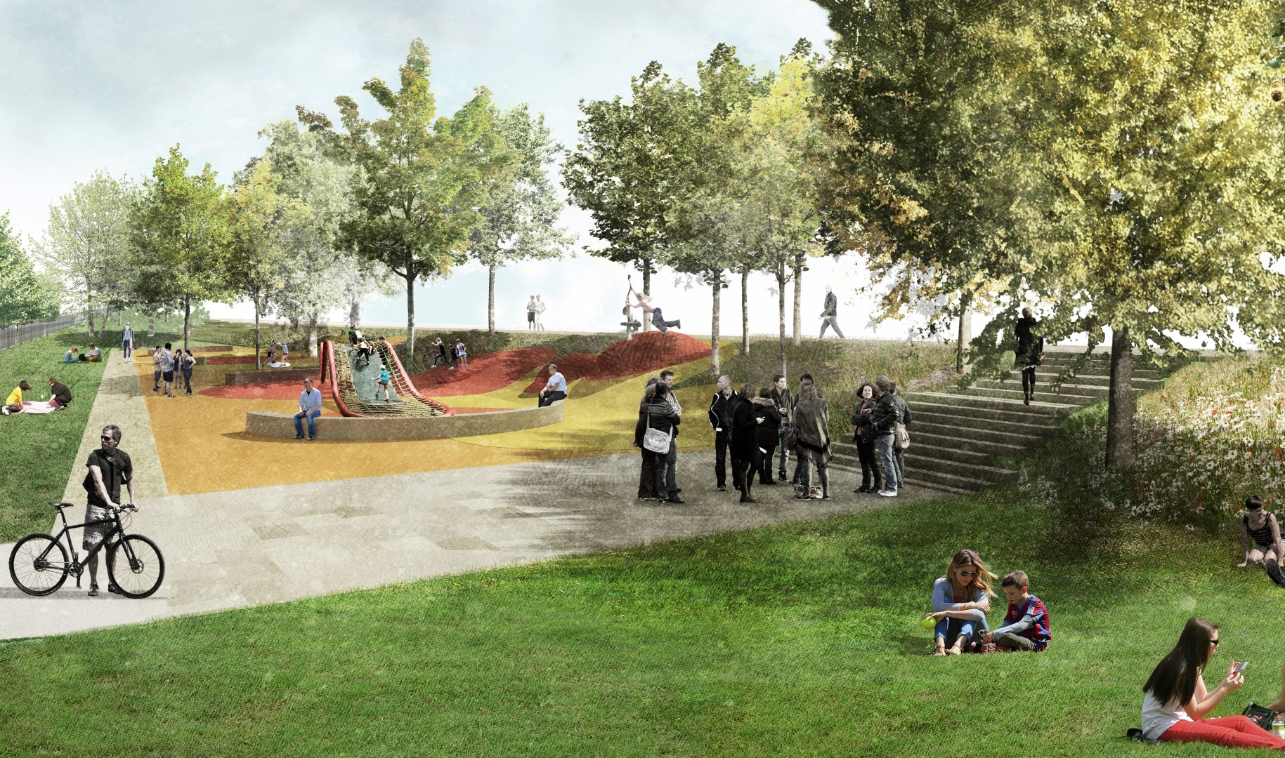 Zitplekken en speeltuin SK SAZ II