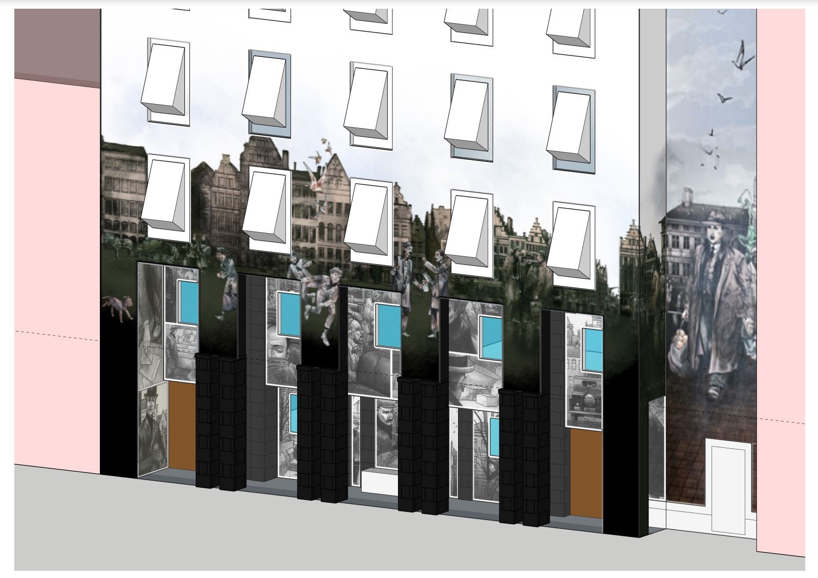 ontwerp uitbreiding muurschildering