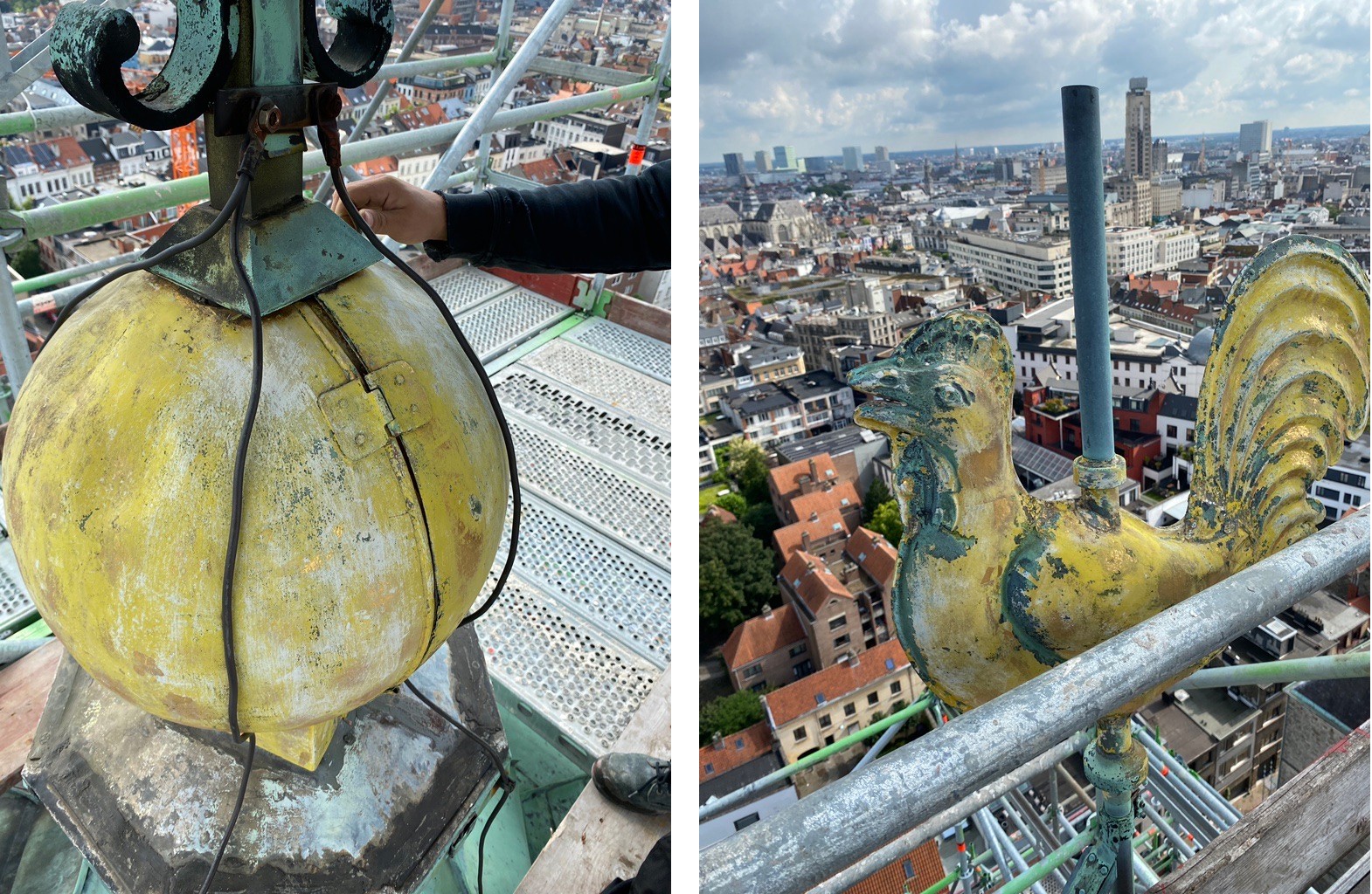 bol en kerkhaan toren Sint-Andrieskerk