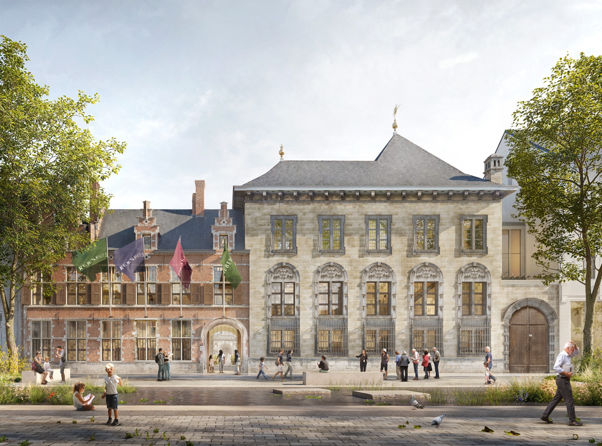 Toekomstbeeld van gevel Rubenshuis aan Wapper