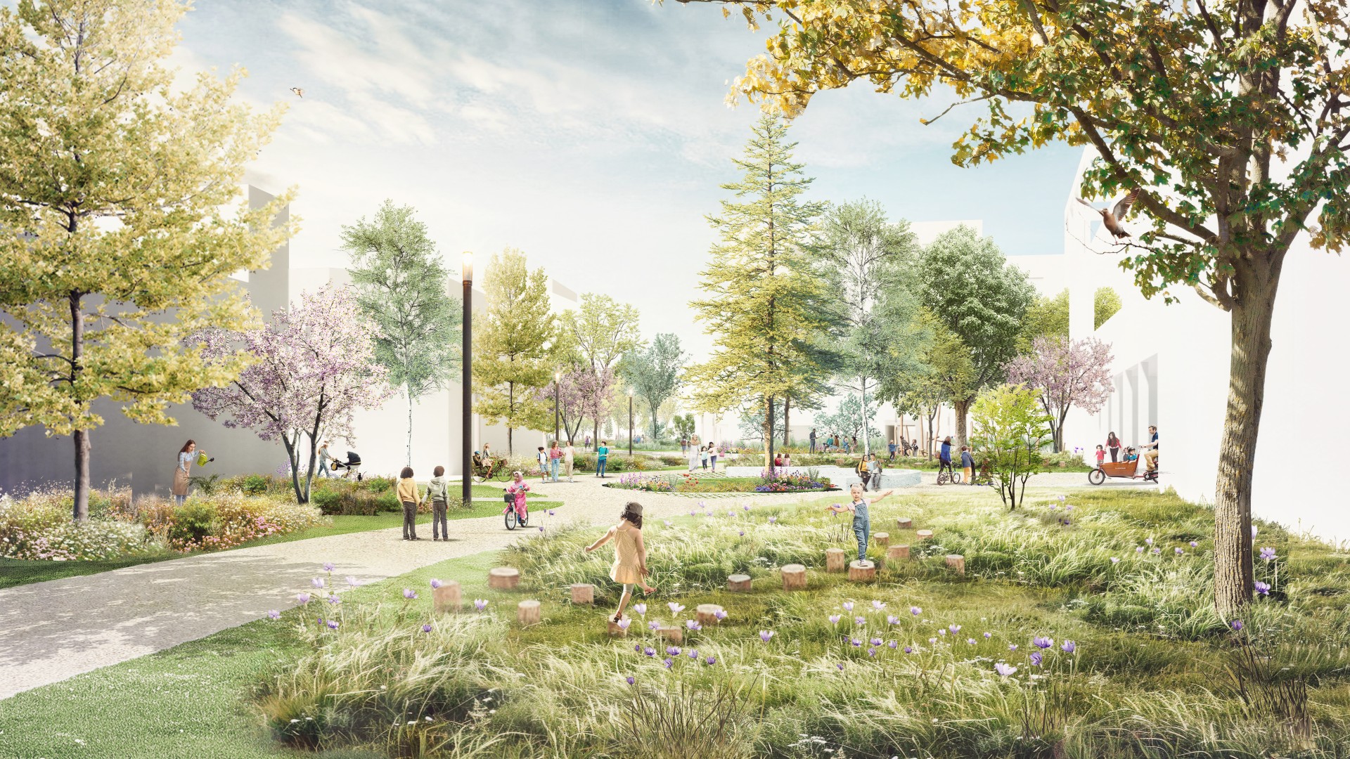Toekomstbeeld publieke ruimte Wilgenstraat ©OMGEVING