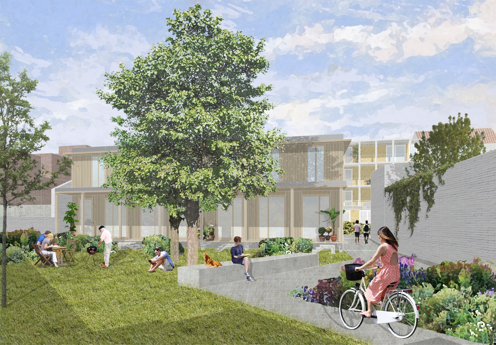 Toekomstbeeld nieuwbouwproject Lange Van Bloerstraat en Kerkstraat