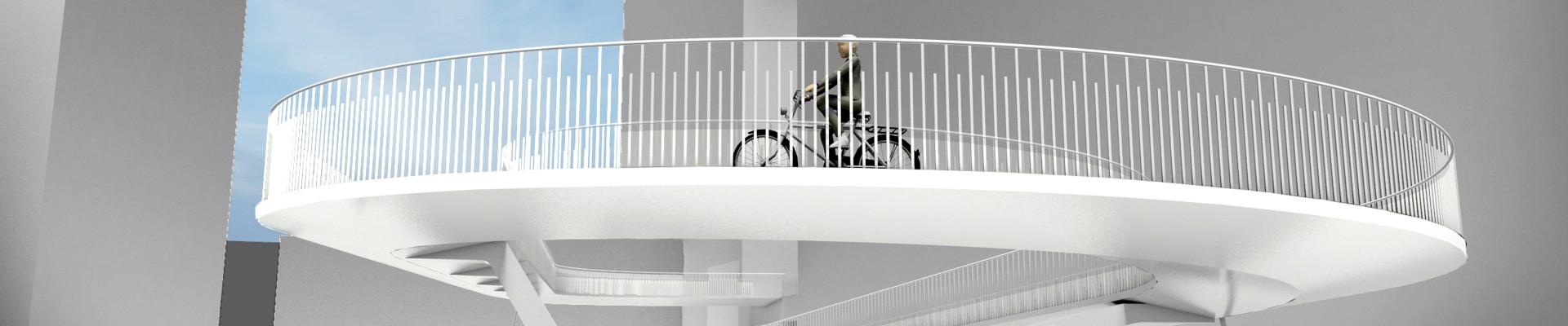 Nieuwe fietshelling Parkbrug © Ney & Partners