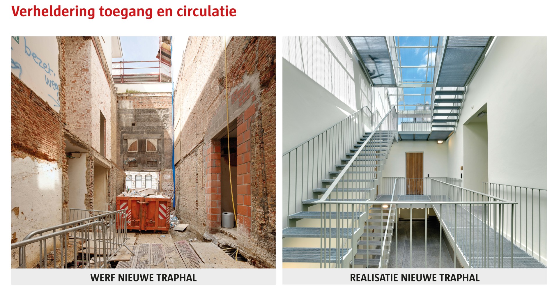Verheldering toegang en circulatie in de StartupVillage © AG VESPA - Bart Gosselin