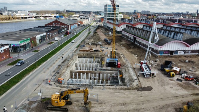 Bouw waterkelder voor wateropvang op de Slachthuissite