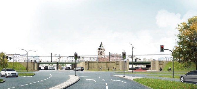 Definitief ontwerp renovatie fietspoort en gevelreiniging Turnhoutsepoort