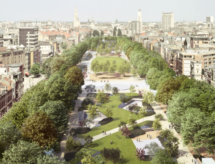 Toekomstbeeld park Gedempte Zuiderdokken