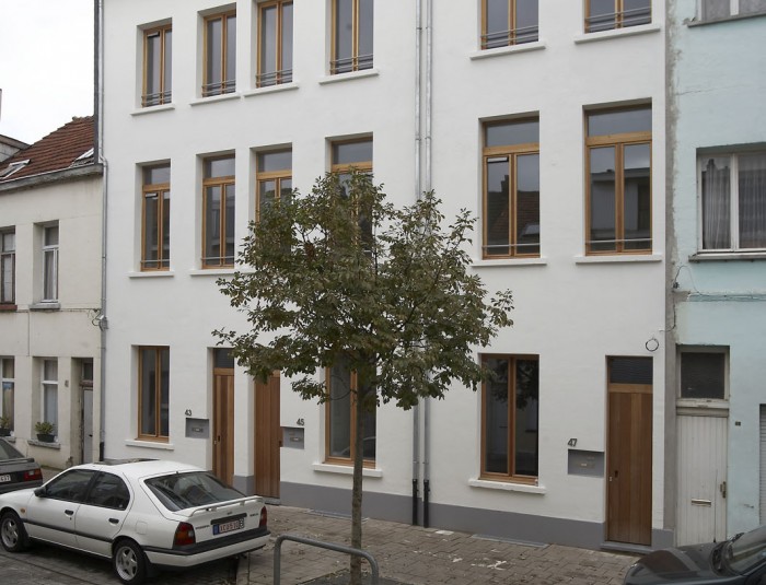 Voorgevel van het woonproject