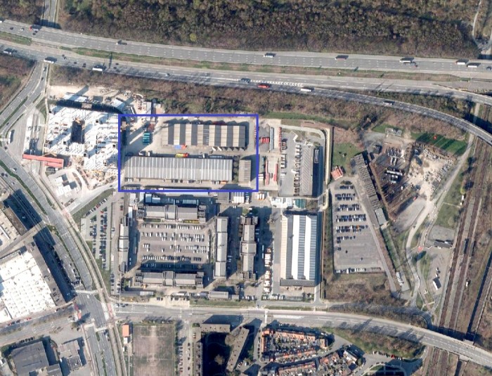 Luchtfoto van de site Technische Cluster Noord