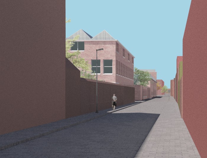 Ontwerp Academie Hoboken zijde Notelaarstraat