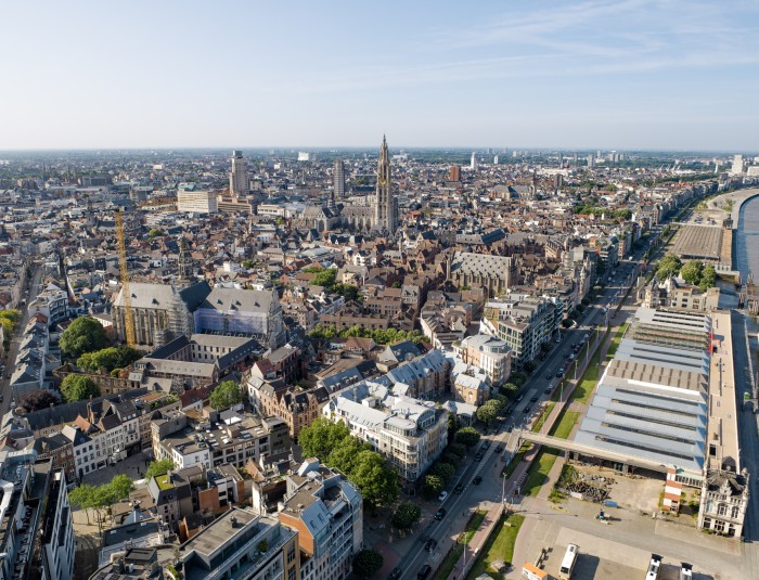 luchtfoto van Antwerpen