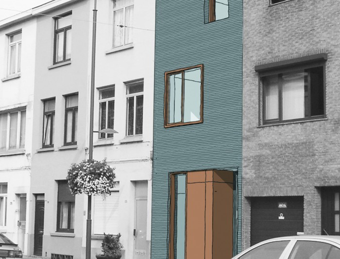 Voorgevel na de werken 