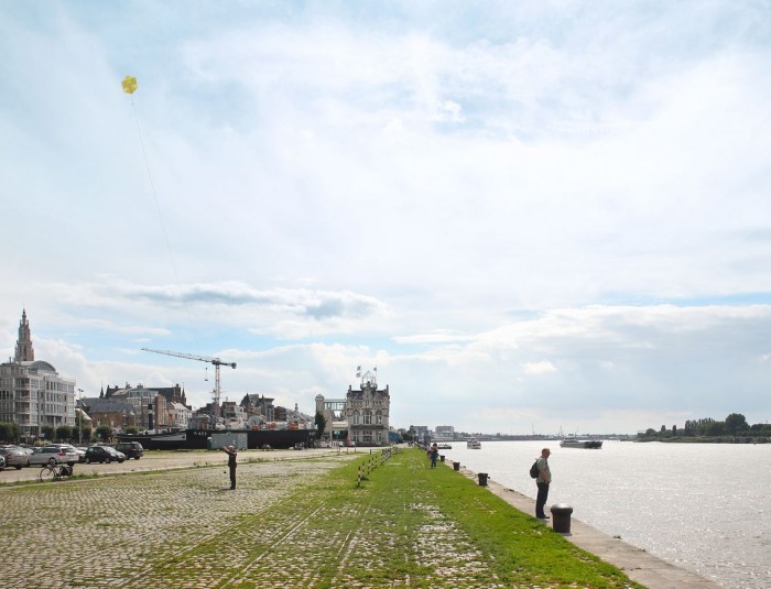 Beeld Scheldekaaien ter hoogte van Schipperskwartier