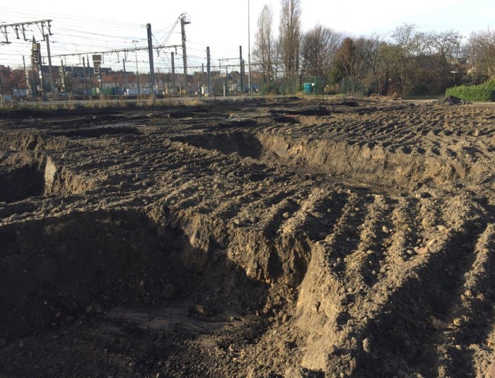 Aanleg plantenputten voor bomen Schijnpoort, AG VESPA - Spoor Oost