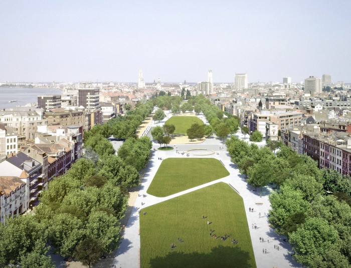 Winnend ontwerp 'Dok Zuid' © ADR Architects, Georges Descombes en Technum