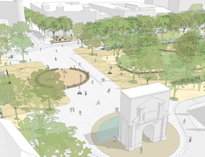 Waterpoortplein - © AG VESPA - Tractebel, ADR Architects en Georges Des