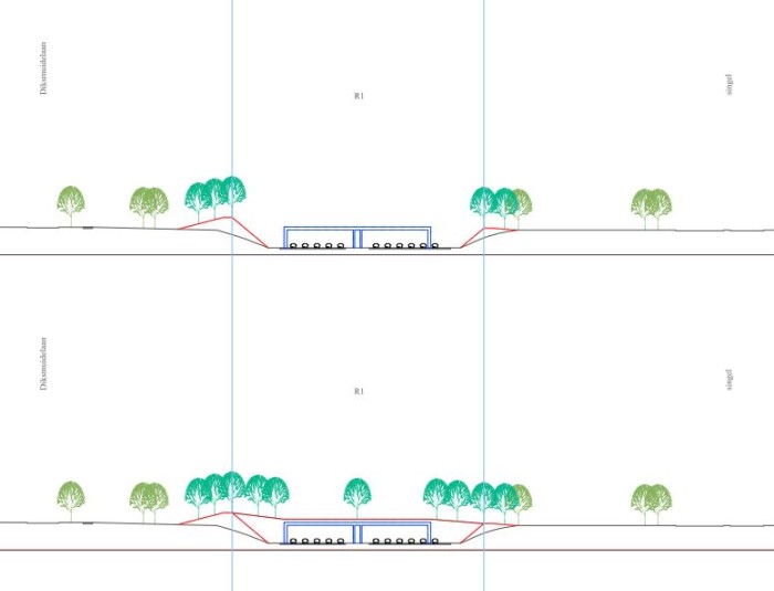 Fasering groene geluidsberm