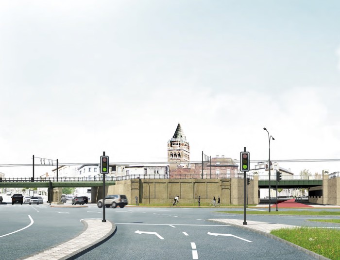 Definitief ontwerp renovatie fietspoort en gevelreiniging Turnhoutsepoort