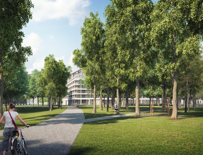 Zicht op bouwblok The Residence © Today for tomorrow