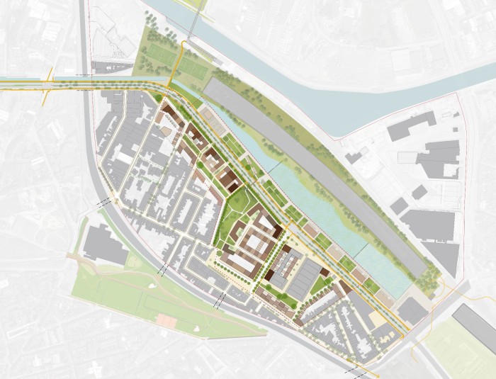 De plankaart van het voorontwerp masterplan.