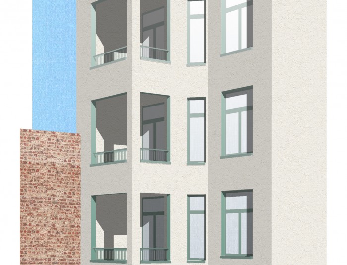 Toekomstbeeld achtergevel Appelstraat 23