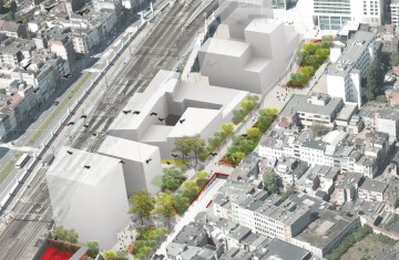 Een overzichtsbeeld van het winnende ontwerp voor Kievit II met ruimte voor sport en spel, groen, kantoren, woningen en publieke functies